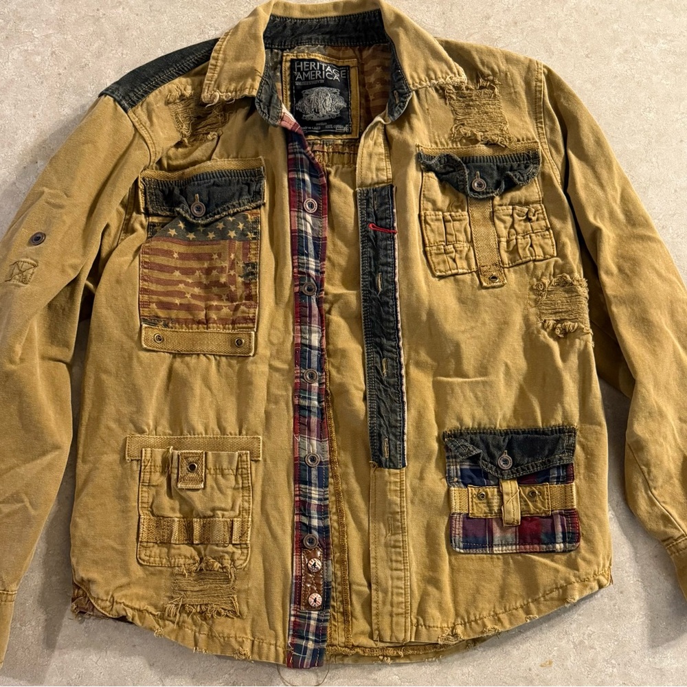 Authentic American Heritage Tan Lightweight Shirt Jacket